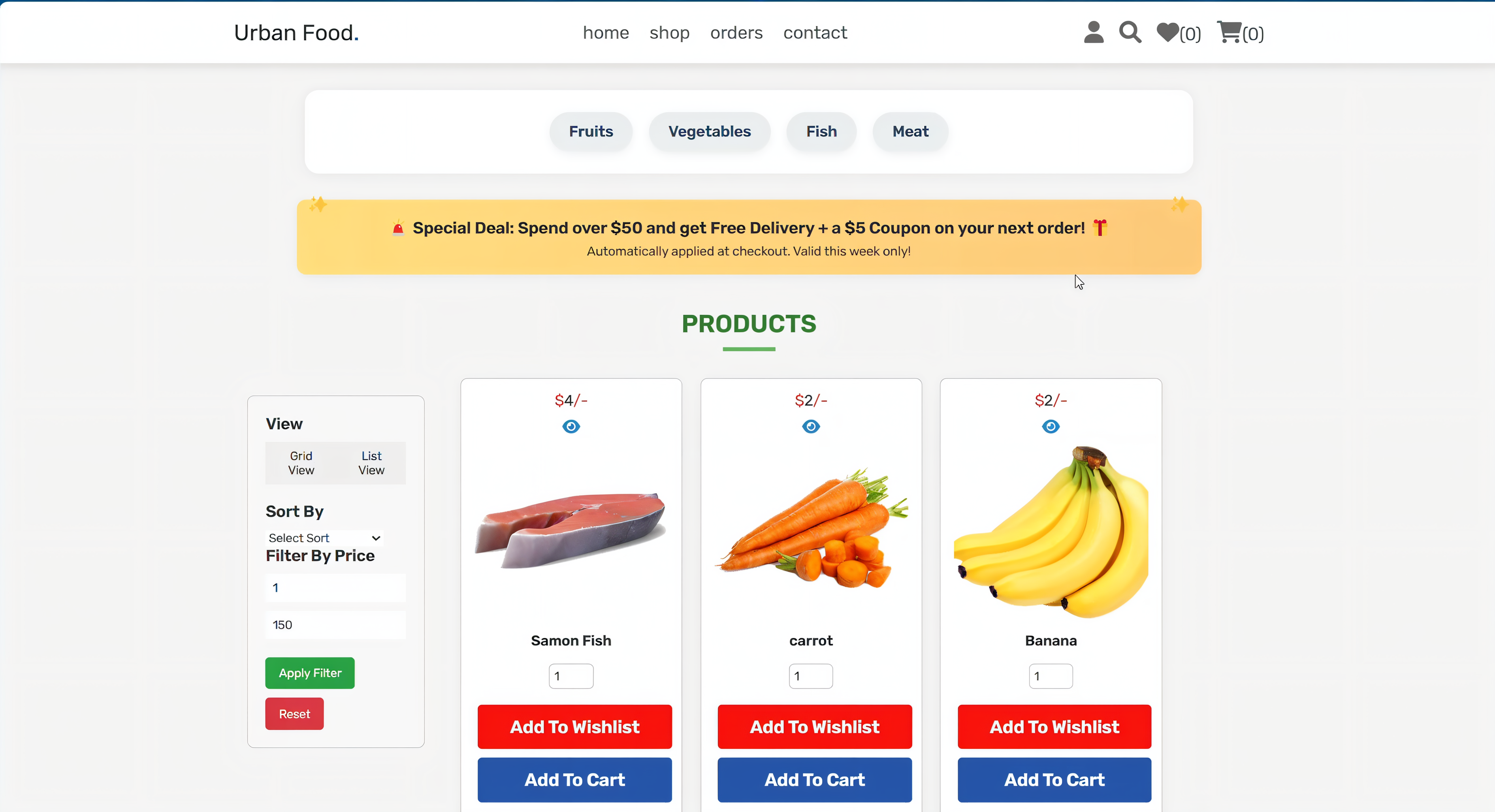 Urban Food E-Commerce